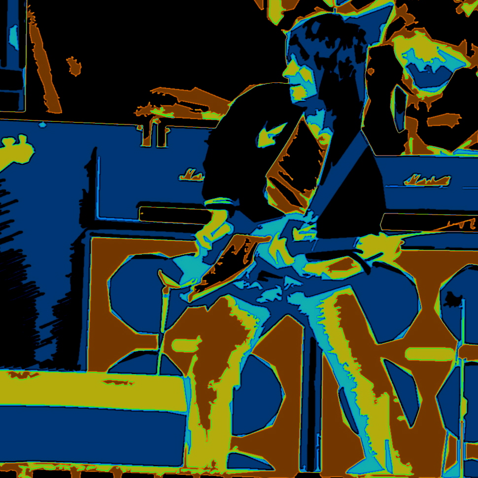 JEFF BECK PERFORMING LIVE IN OAKLAND, CA. ON 6-6-76. PHOTO ART BY BEN UPHAM. MAGICAL MOMENT PHOTOS.