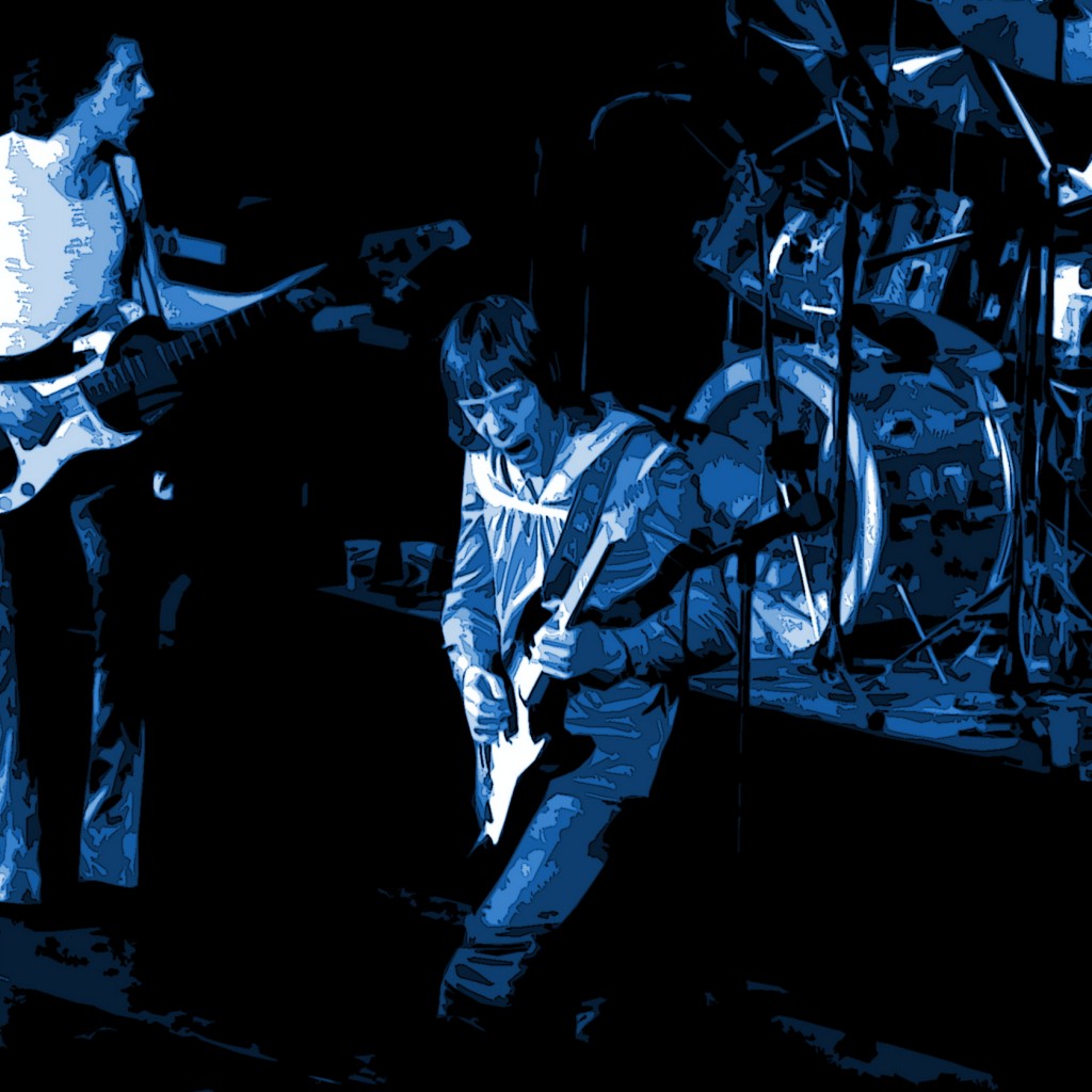 JAMES DEWAR AND ROBIN TROWER PERFORMING LIVE AT WINTERLAND IN SAN FRANCISCO ON 5-7-76. PHOTO BY BEN UPHAM. MAGICAL MOMENT PHOTOS.