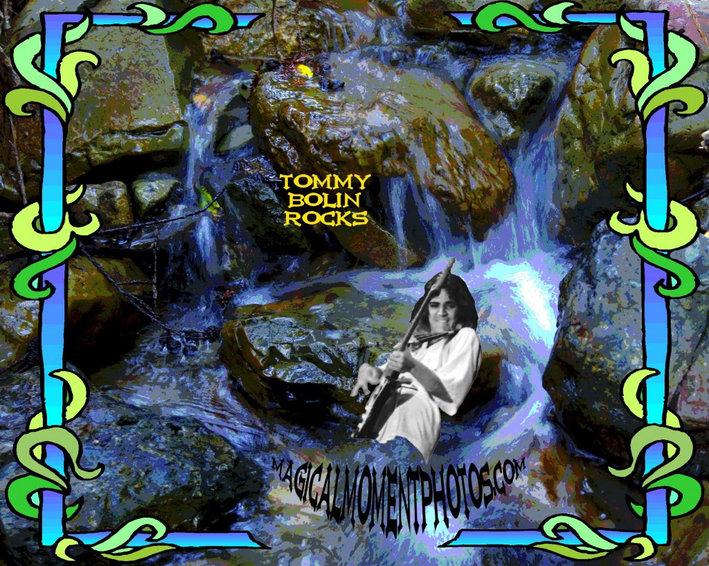 Tommy Bolin jamming in a creek on Mt. Tamalpais. Image by Ben Upham. Magical Moment Photos.
